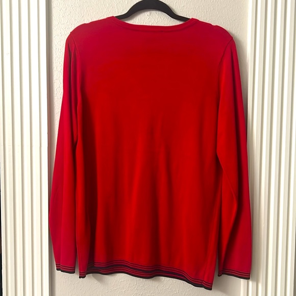 Tommy Hilfiger red heart sweater Sz L - Picture 2 of 8